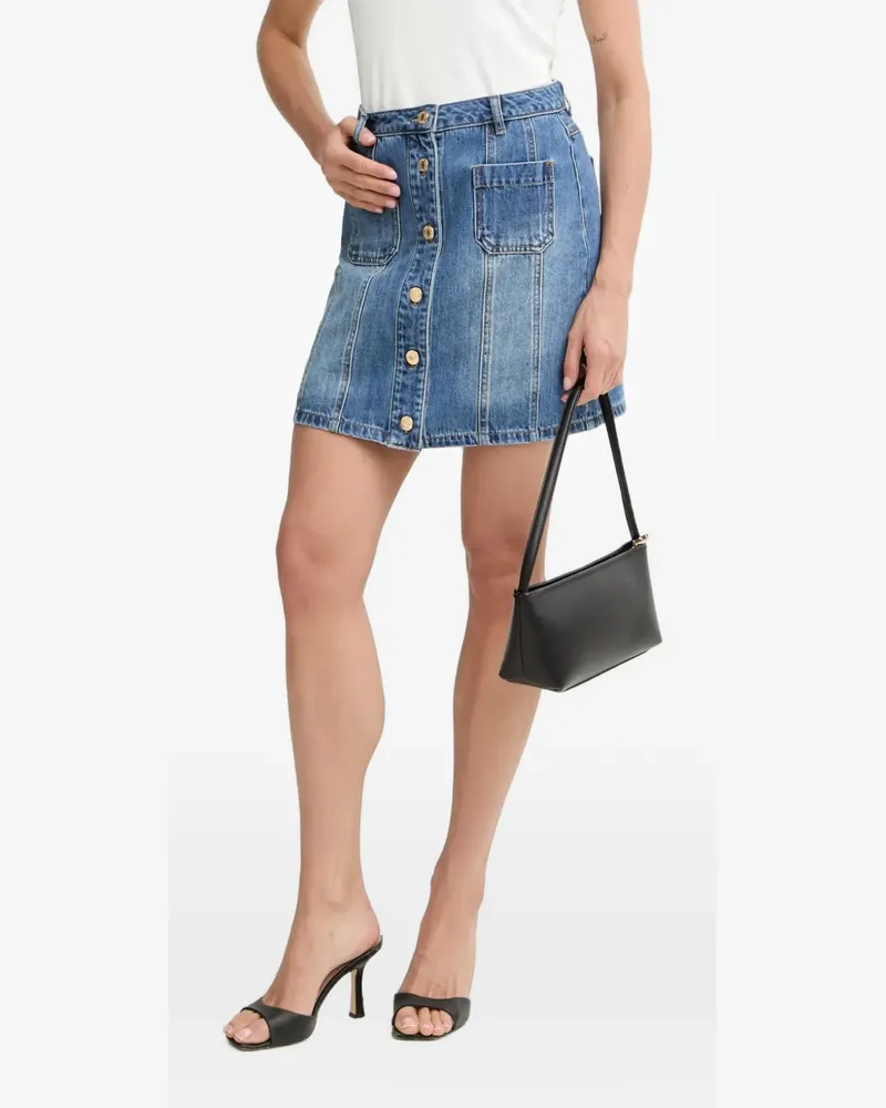 Morgan Jitami button-up patch-pocket short skirt - Blau Blau