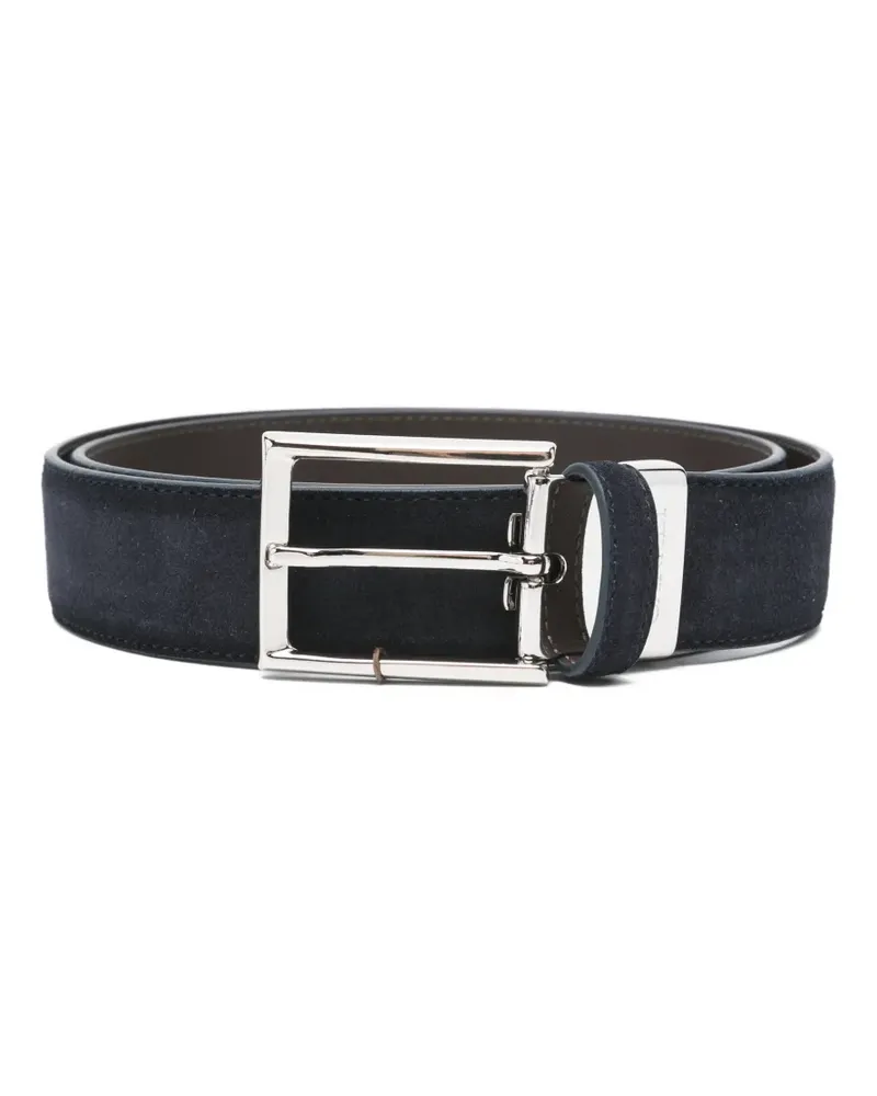 Canali buckle leather belt - Blau Blau