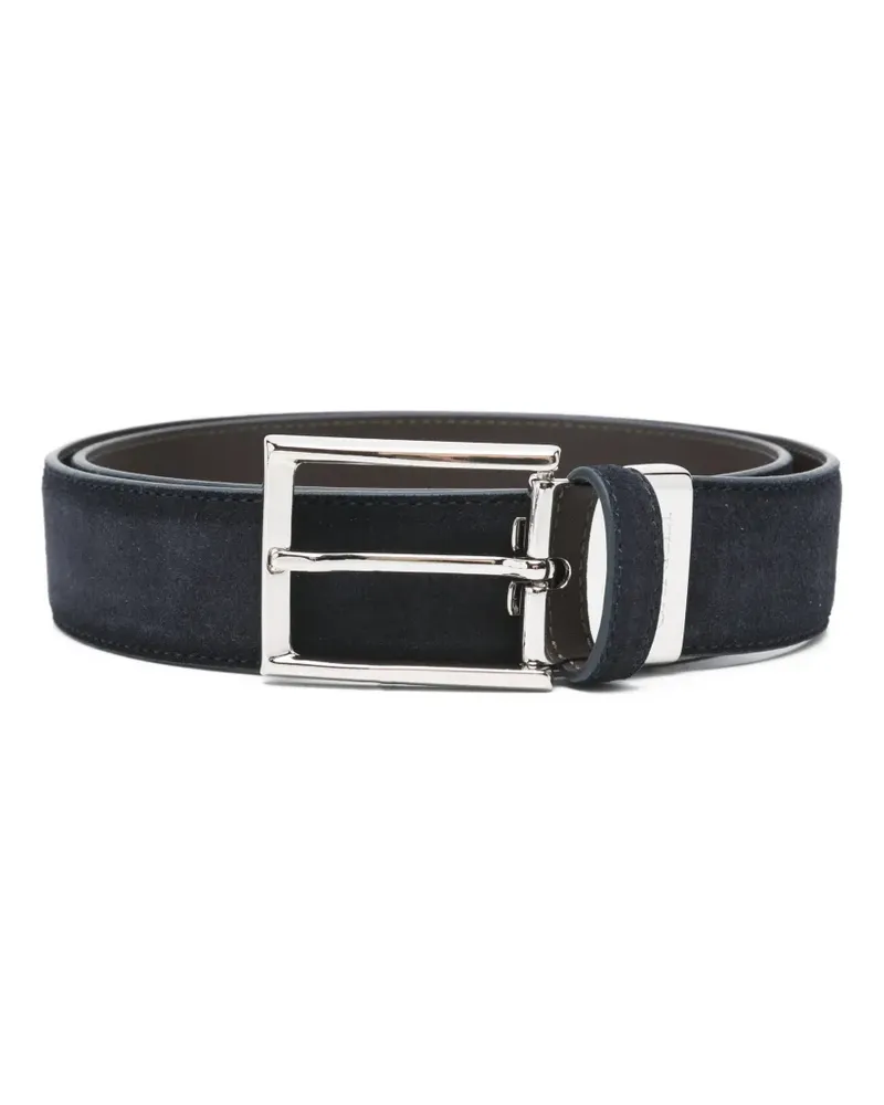 Canali buckle leather belt - Blau Blau