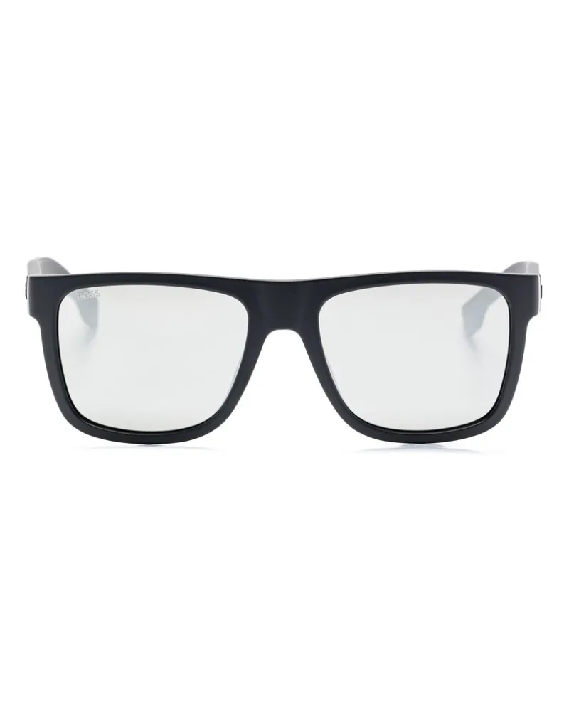 HUGO BOSS Sonnenbrille mit eckigem Gestell Schwarz