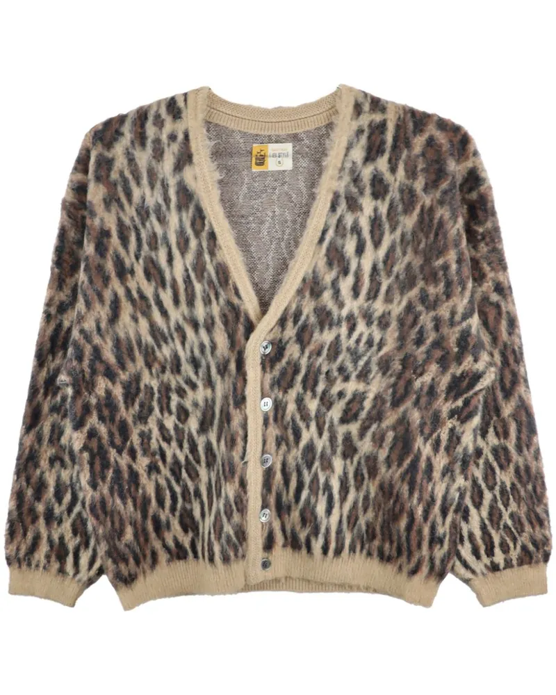 SAINT MXXXXXX Leoparden-Cardigan Nude