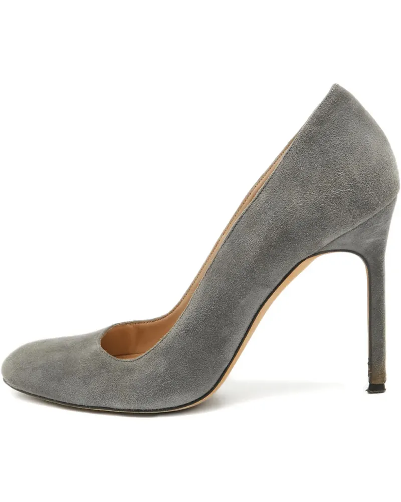 Manolo Blahnik Pumps aus Wildleder - Grau Grau