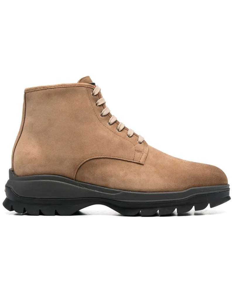 Santoni Knöchelhohe Schnürstiefel - Braun Braun