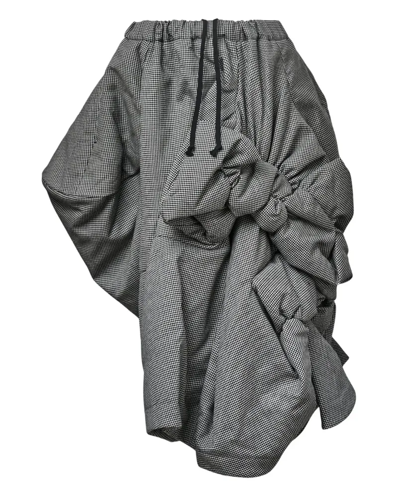 Comme des Garçons Midirock mit Hahnentrittmuster - Grau Grau