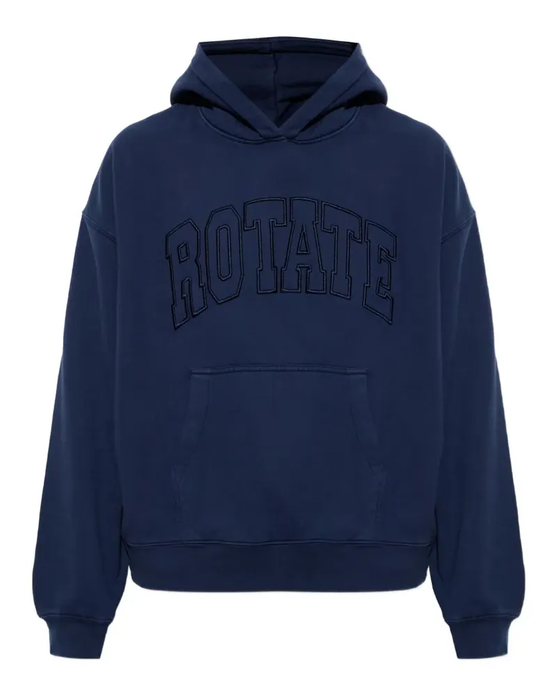 ROTATE Birger Christensen logo-embroidered hoodie - Blau Blau
