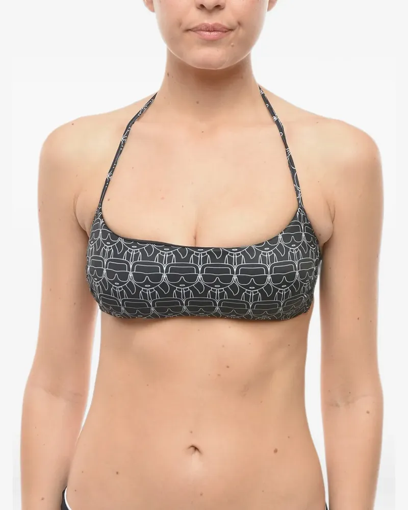 Karl Lagerfeld Bikini mit Logo-Print - Schwarz Schwarz