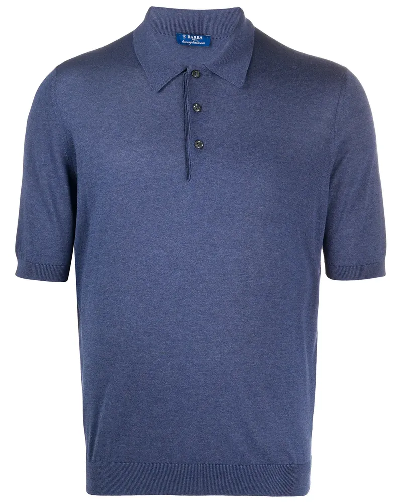 BARBA Klassisches Poloshirt - Blau Blau