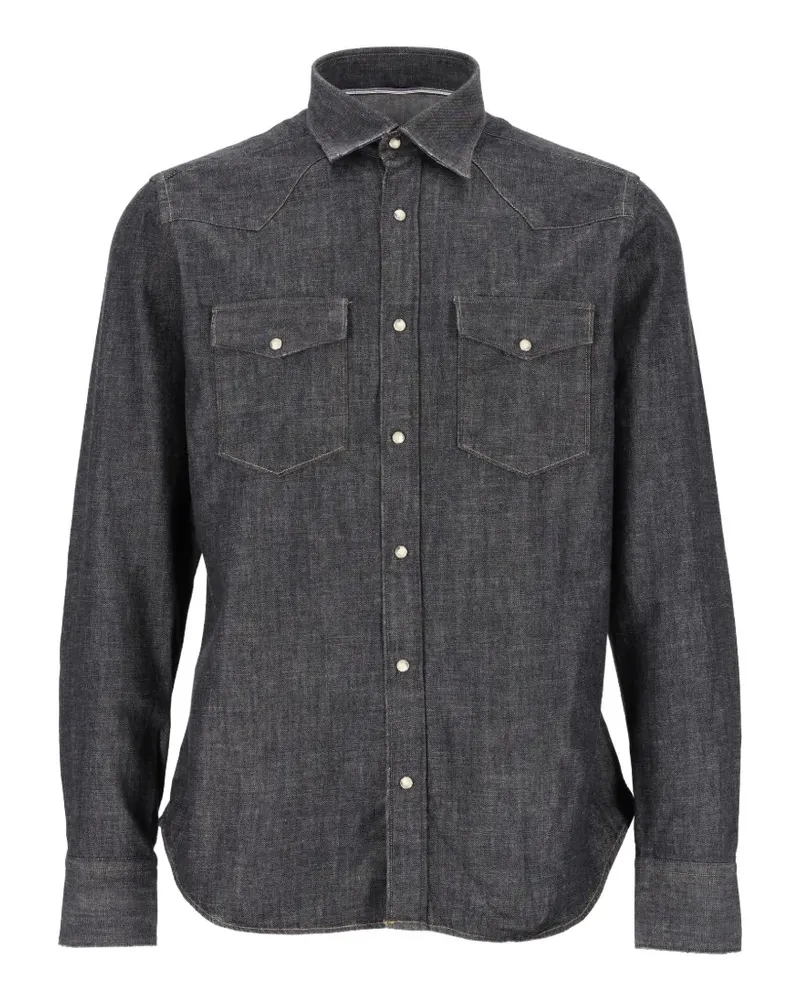 Al Duca D’Aosta 1902 Western denim shirt - Grau Grau