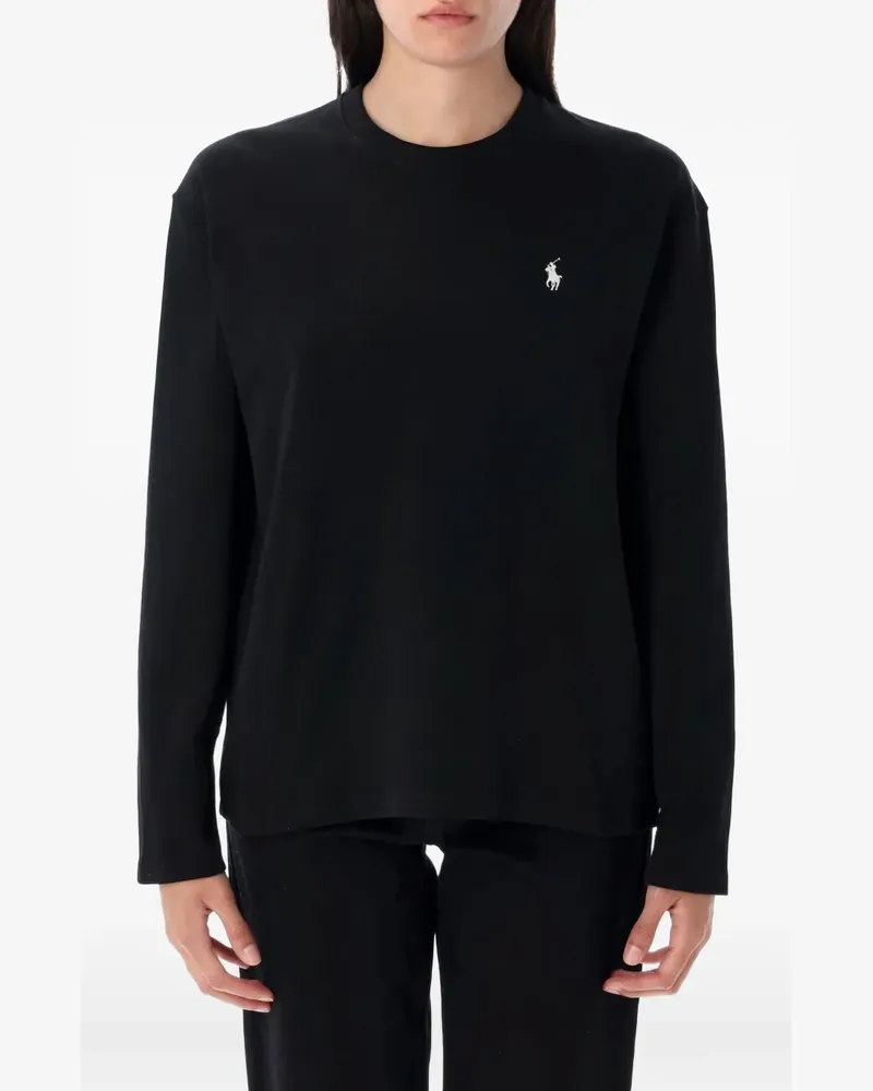 Ralph Lauren Klassisches Langarmshirt - Schwarz Schwarz