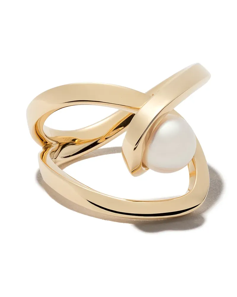 TASAKI 18kt Aurora Gelbgoldring mit Akoya-Perle Gold