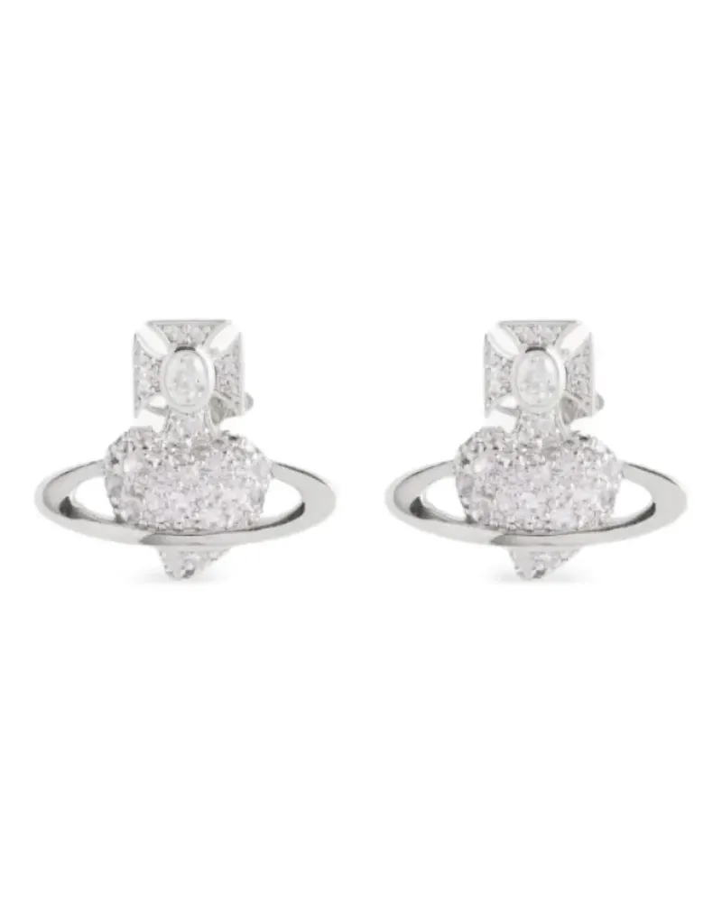Vivienne Westwood Valentine's Agnatha Ohrringe mit Orb - Silber Silber