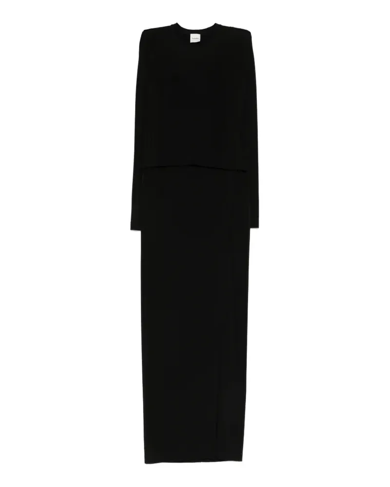 Nanushka Shada Maxikleid mit langen Ärmeln - Schwarz Schwarz