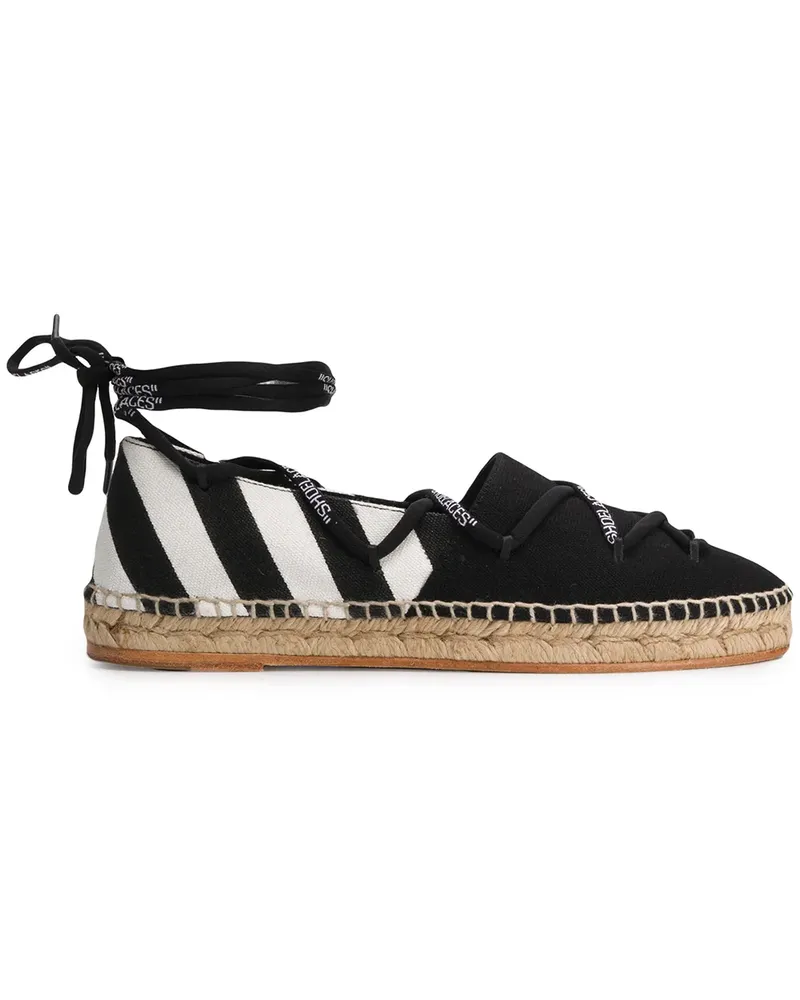 OFF-WHITE Espadrilles mit Streifen - Schwarz Schwarz