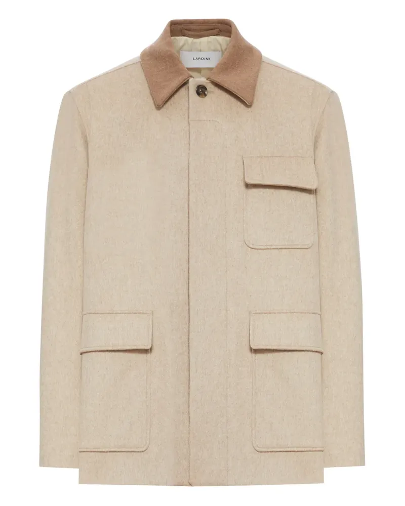 LARDINI Jacke mit Kontrastkragen - Nude Nude
