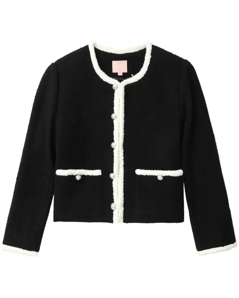 BAPE Cropped-Jacke mit Rundhalsausschnitt - Schwarz Schwarz