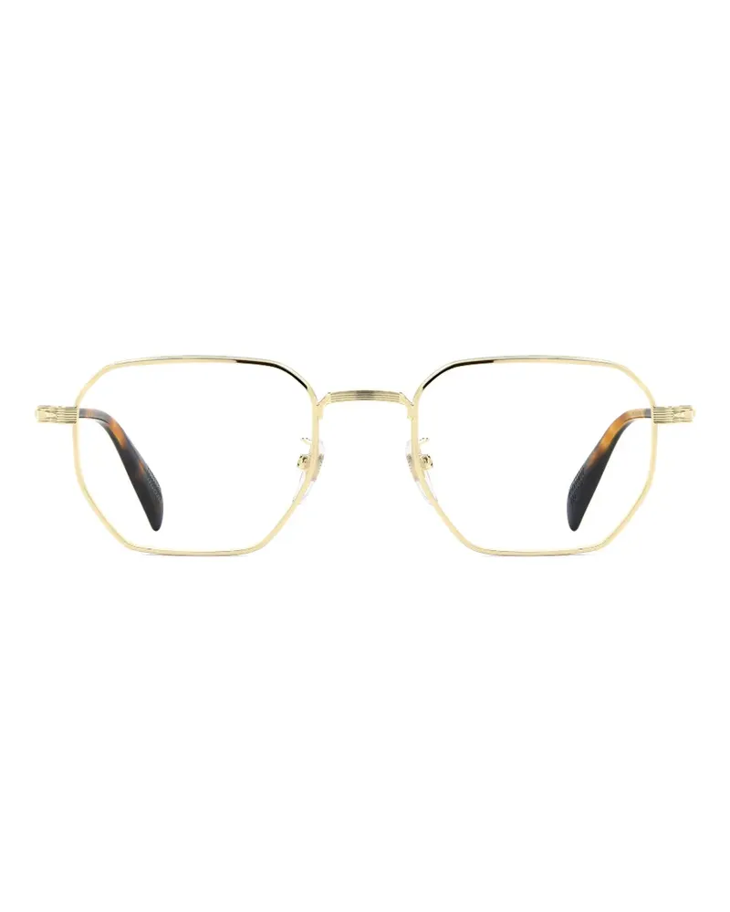 EYEWEAR by DAVID BECKHAM geometric-frame metal glasses - Gold Gold