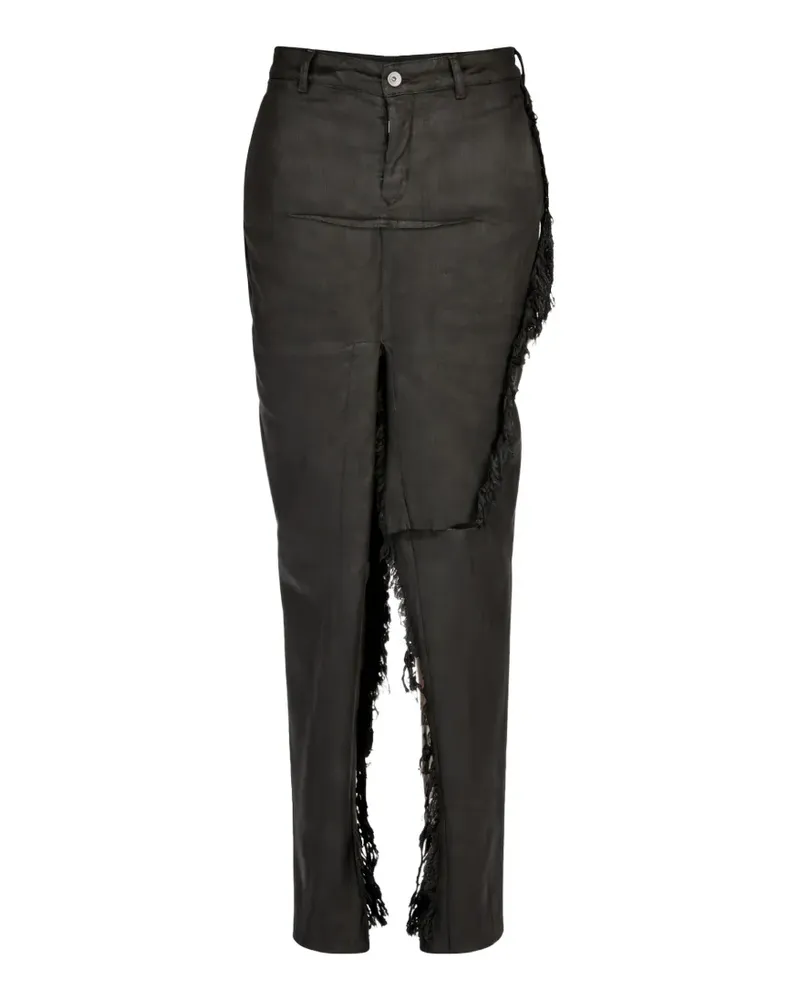 DRKSHDW by Rick Owens Maxirock mit Fransen - Schwarz Schwarz