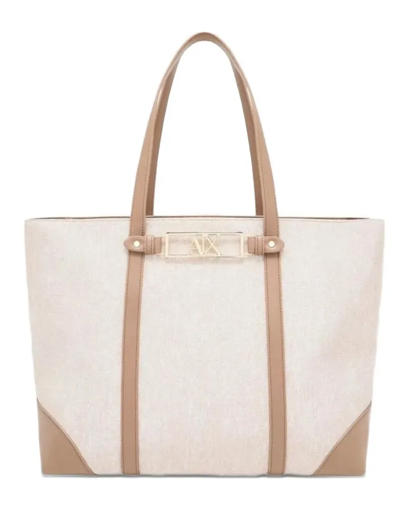 Armani Exchange Shopper mit Logo-Schild - Nude Nude