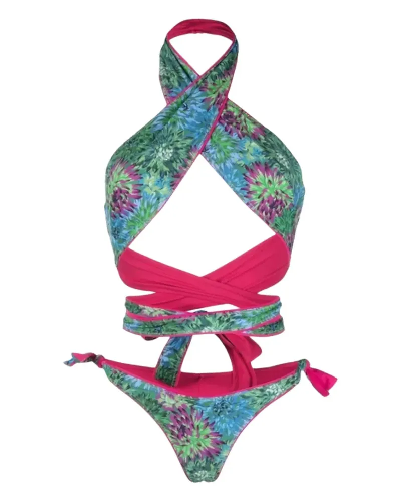 Reina Olga Bikini mit Blumen-Print (2er-Set) - Grün Grün