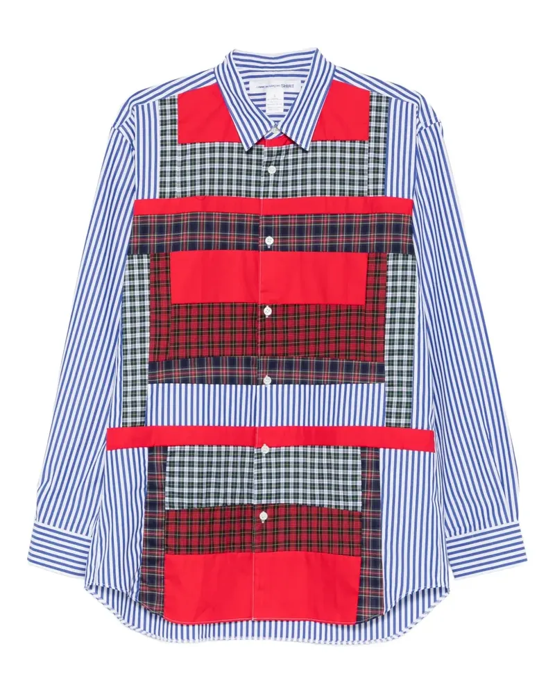Comme des Garçons Hemd mit Patchwork-Print - Blau Blau