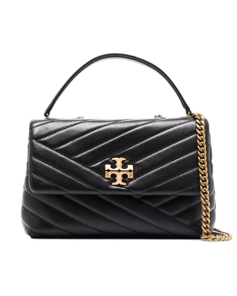 Tory Burch Kleine Kira Chevron Schultertasche - Schwarz Schwarz