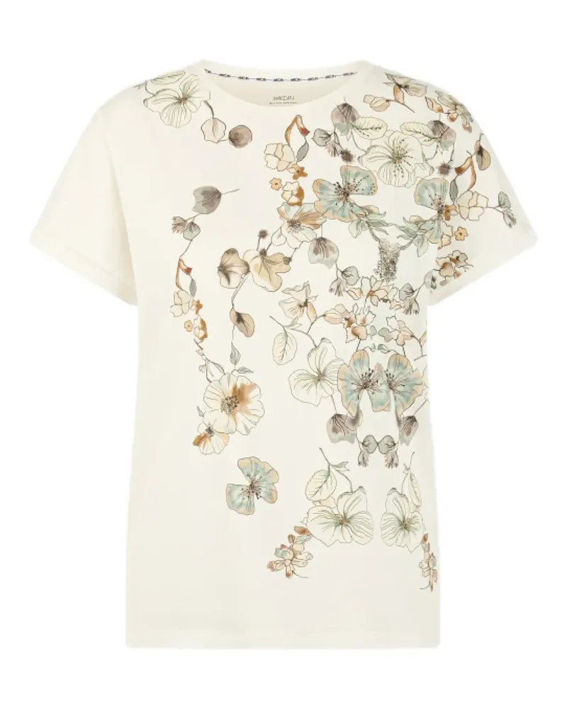 Marc Cain T-Shirt mit Blumenprint - Nude Nude