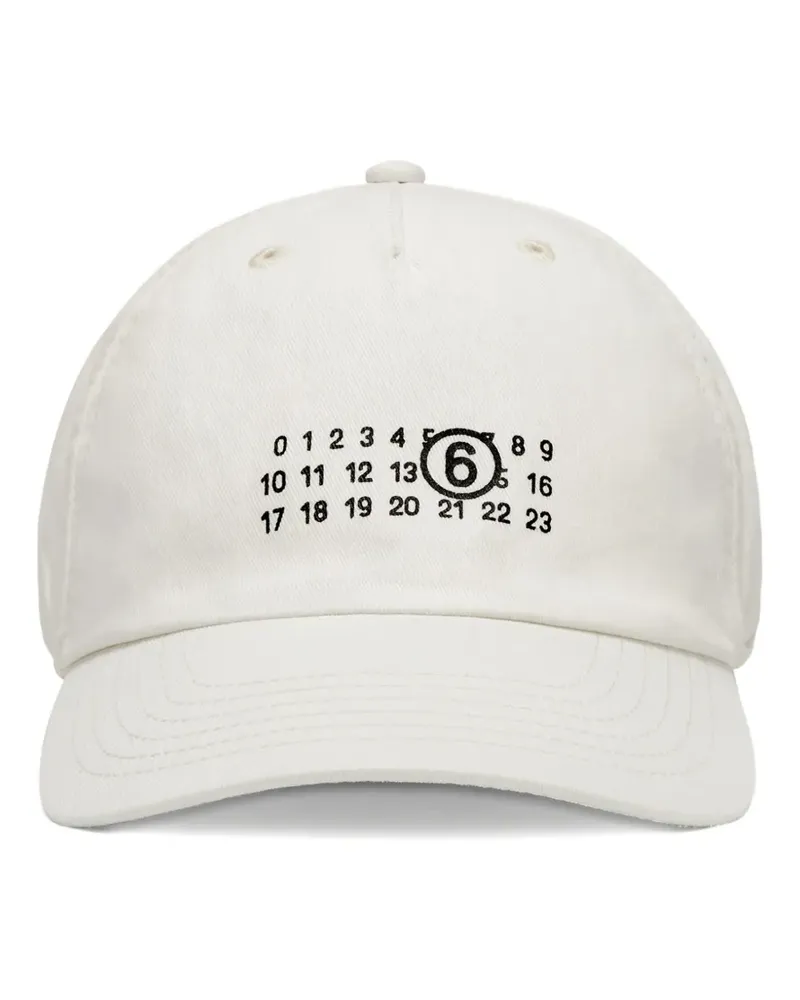 Maison Margiela Numbers Baseballkappe - Weiß Weiß
