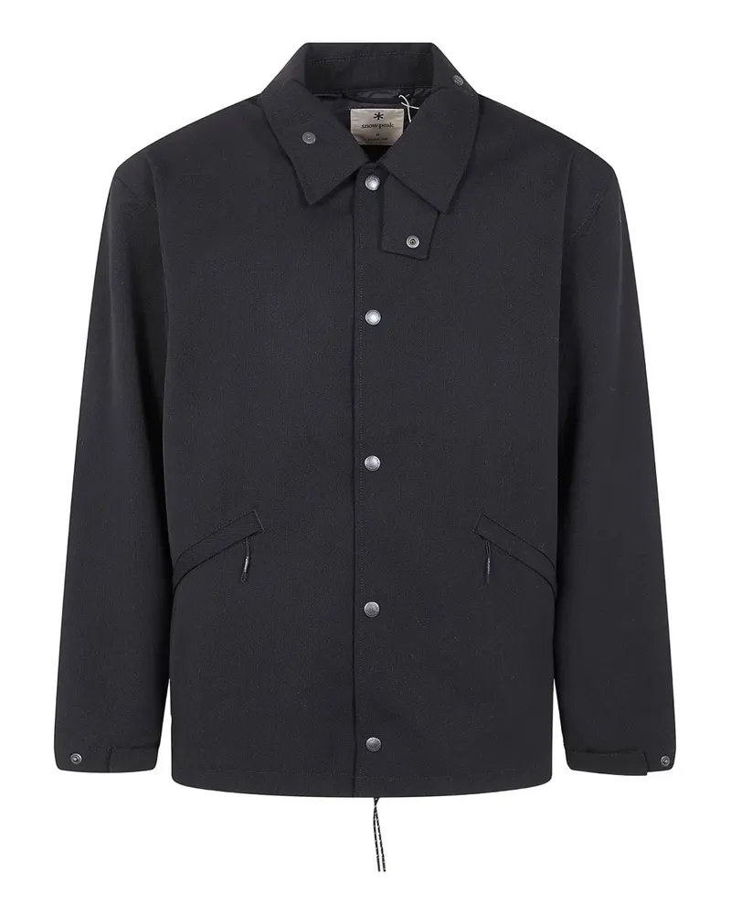 Snow Peak Jacke mit Knopfleiste - Schwarz Schwarz