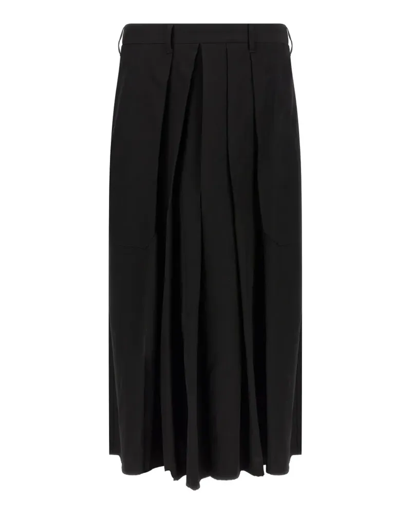 Yohji Yamamoto Hakama Hose mit Falten - Schwarz Schwarz