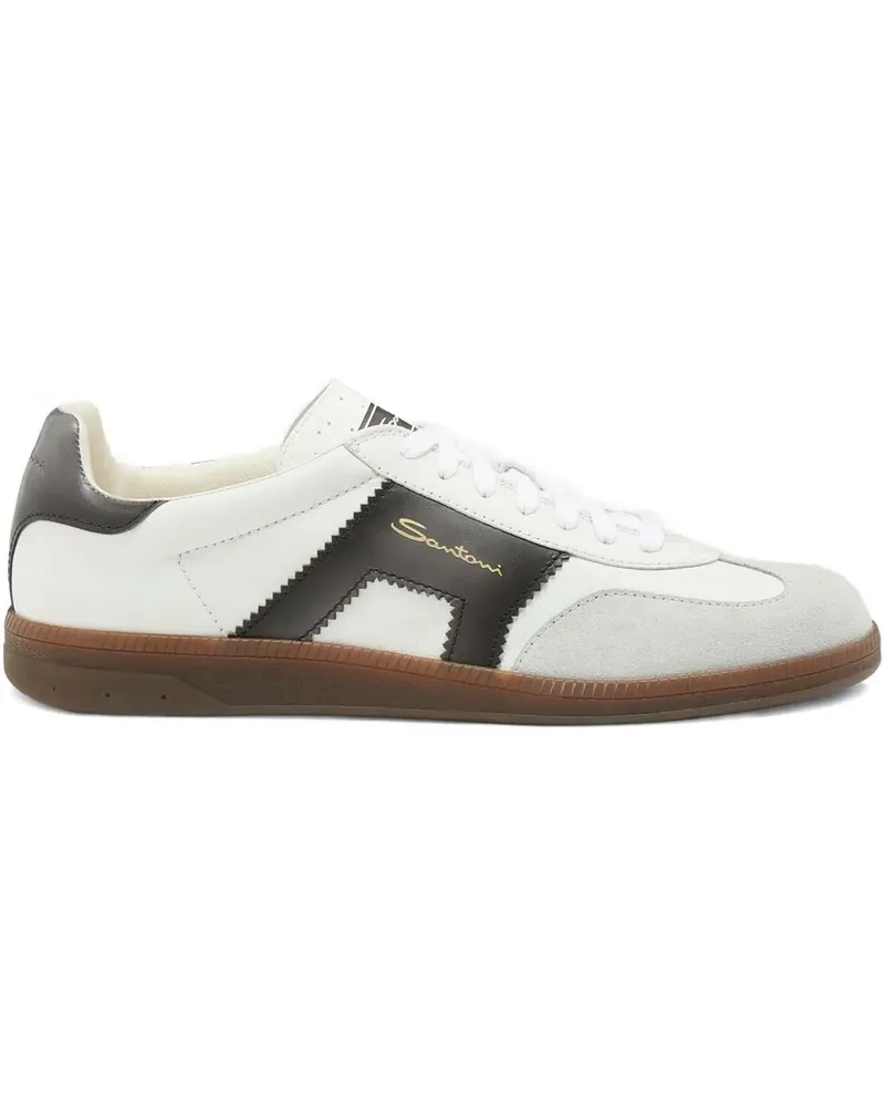 Santoni Sneakers aus Leder - Weiß Weiß