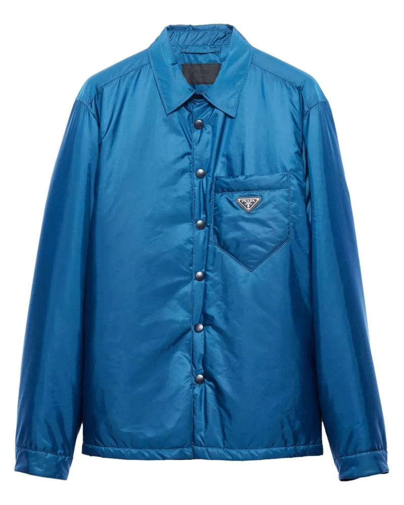 Prada Hemd mit Triangel-Logo - Blau Blau
