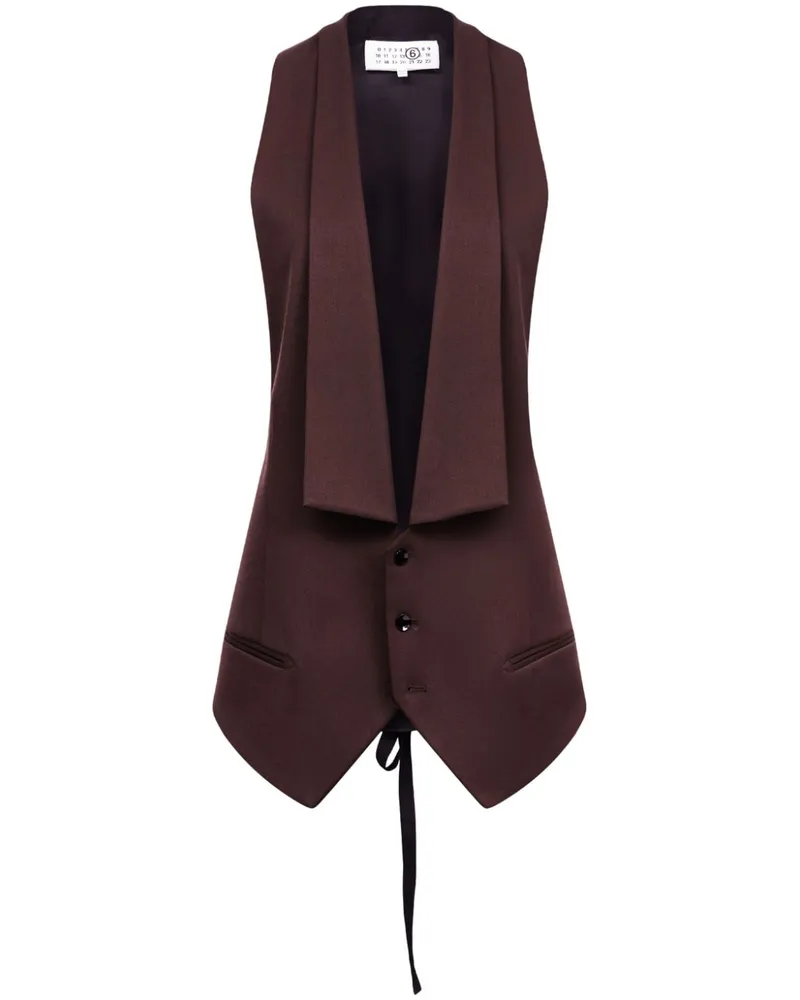 Maison Margiela Weste mit Gürtel - Braun Braun