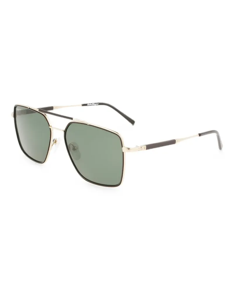 Ferragamo rectangular-frame sunglasses - Gold Gold