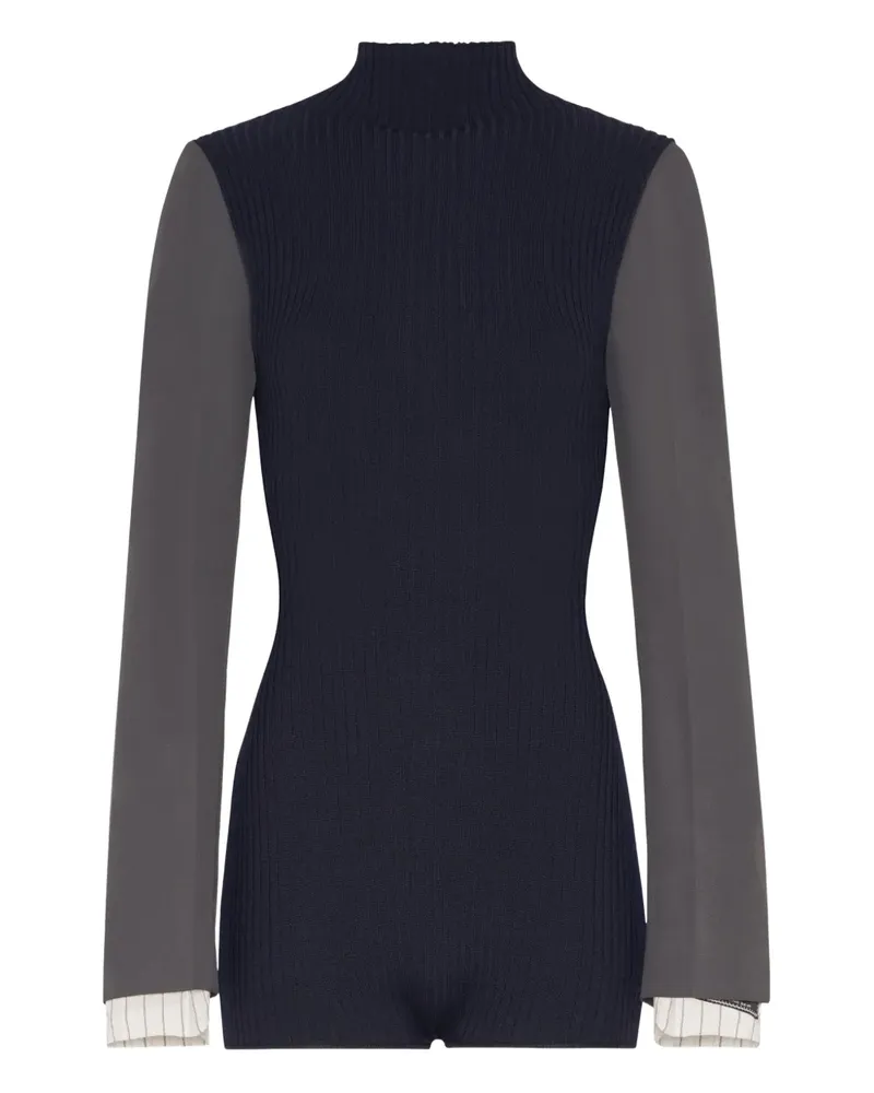 Jean Paul Gaultier Langärmeliger Body - Blau Blau