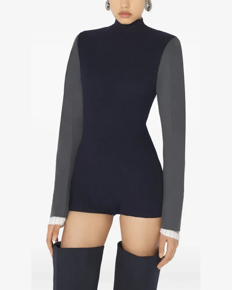 Jean Paul Gaultier Langärmeliger Body - Blau Blau