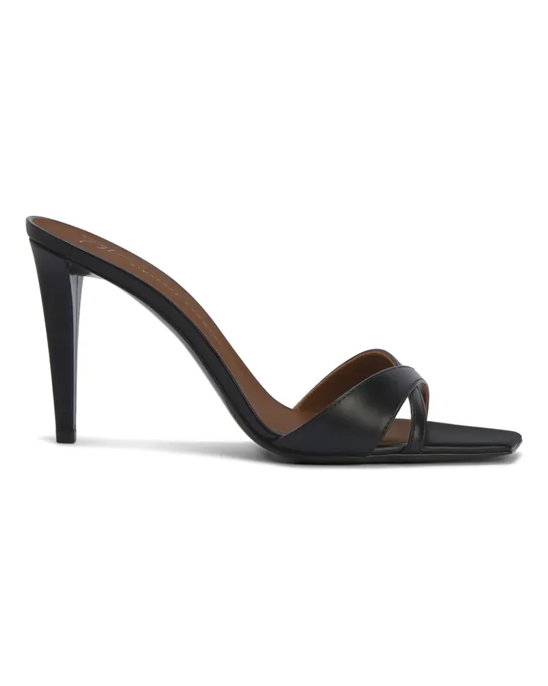 Giuseppe Zanotti Brivido Mules mit überkreuzten Riemen - Schwarz Schwarz
