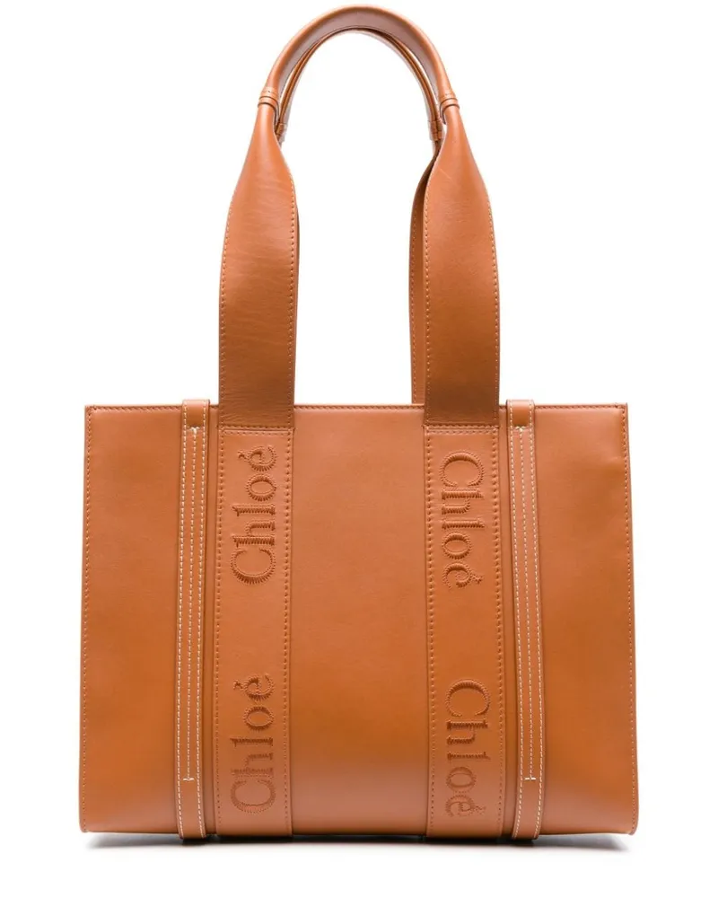 Chloé Mittelgroßer Woody Shopper - Braun Braun