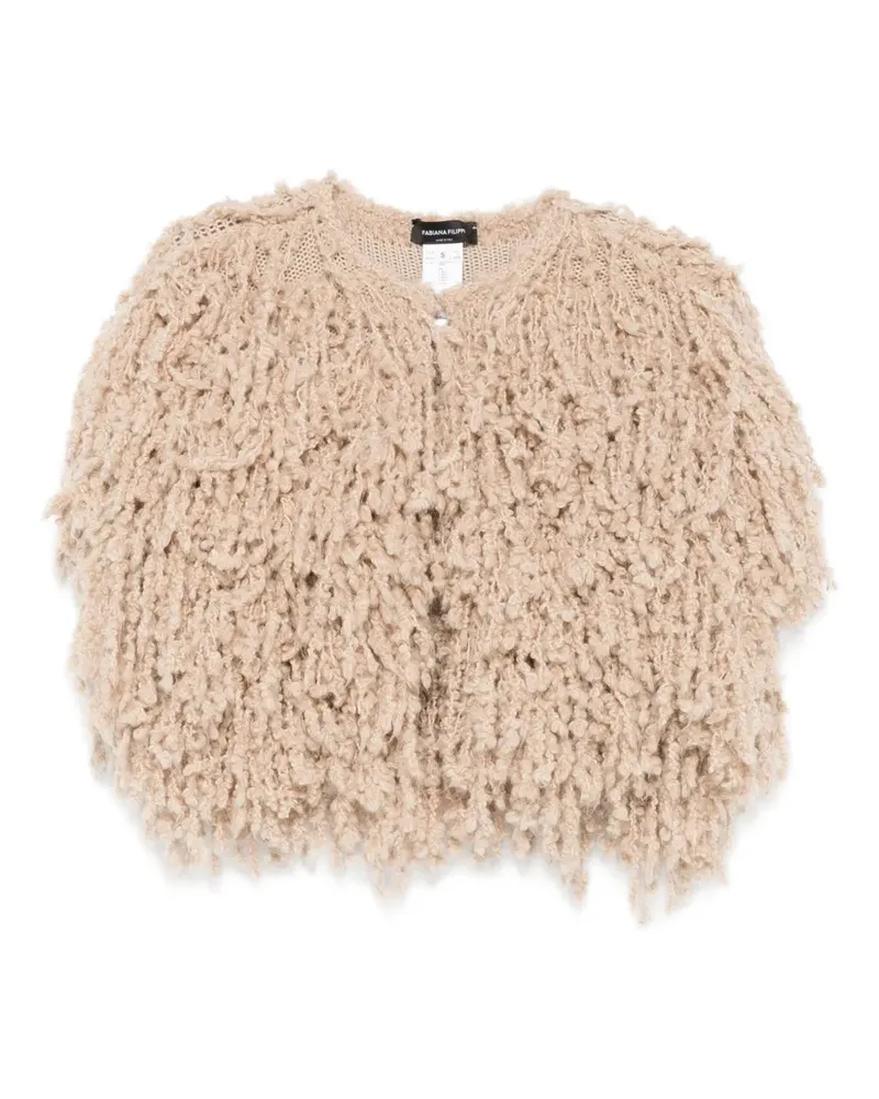 Fabiana Filippi Cardigan mit Fransen - Nude Nude