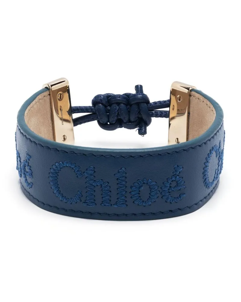 Chloé Armband mit Logo-Stickerei - Blau Blau