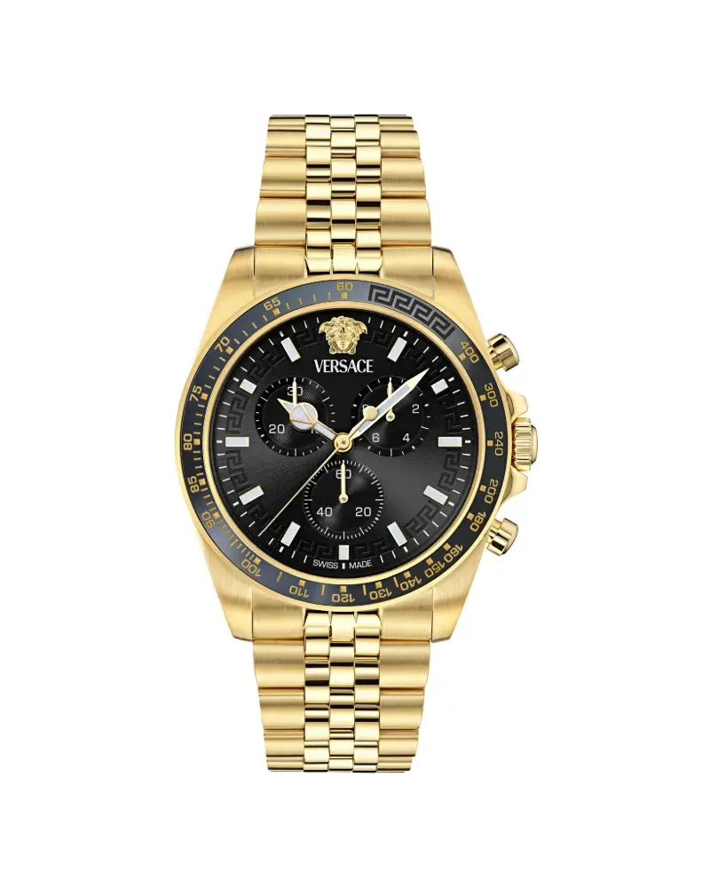 Versace Greca Chrono 43mm - Gold Gold