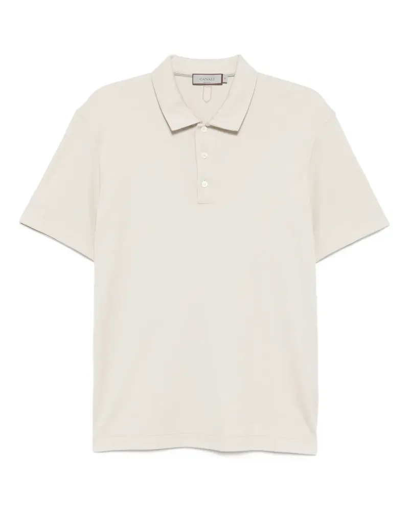 Canali Klassisches Poloshirt - Nude Nude