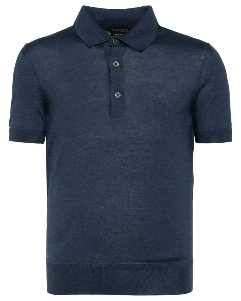 Tom Ford Kurzärmeliges Poloshirt - Blau Blau