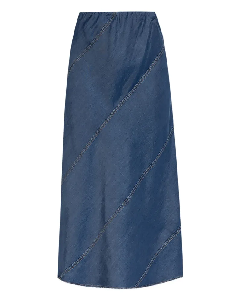 MUNTHE Jeansrock mit Ziernaht - Blau Blau