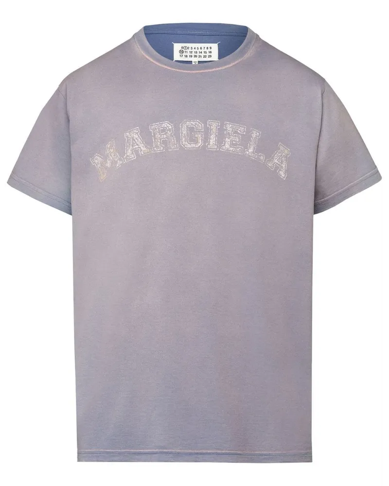 Maison Margiela T-Shirt mit Logo-Print - Violett Violett
