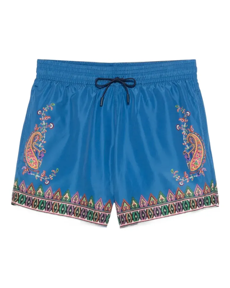 Etro Badeshorts mit Paisley-Print - Blau Blau