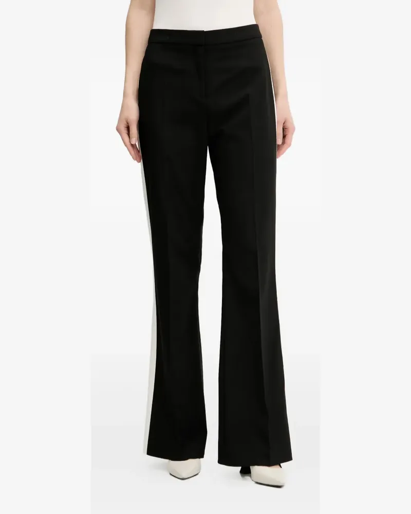 HUGO BOSS Ausgestellte Hose mit Streifen - Schwarz Schwarz