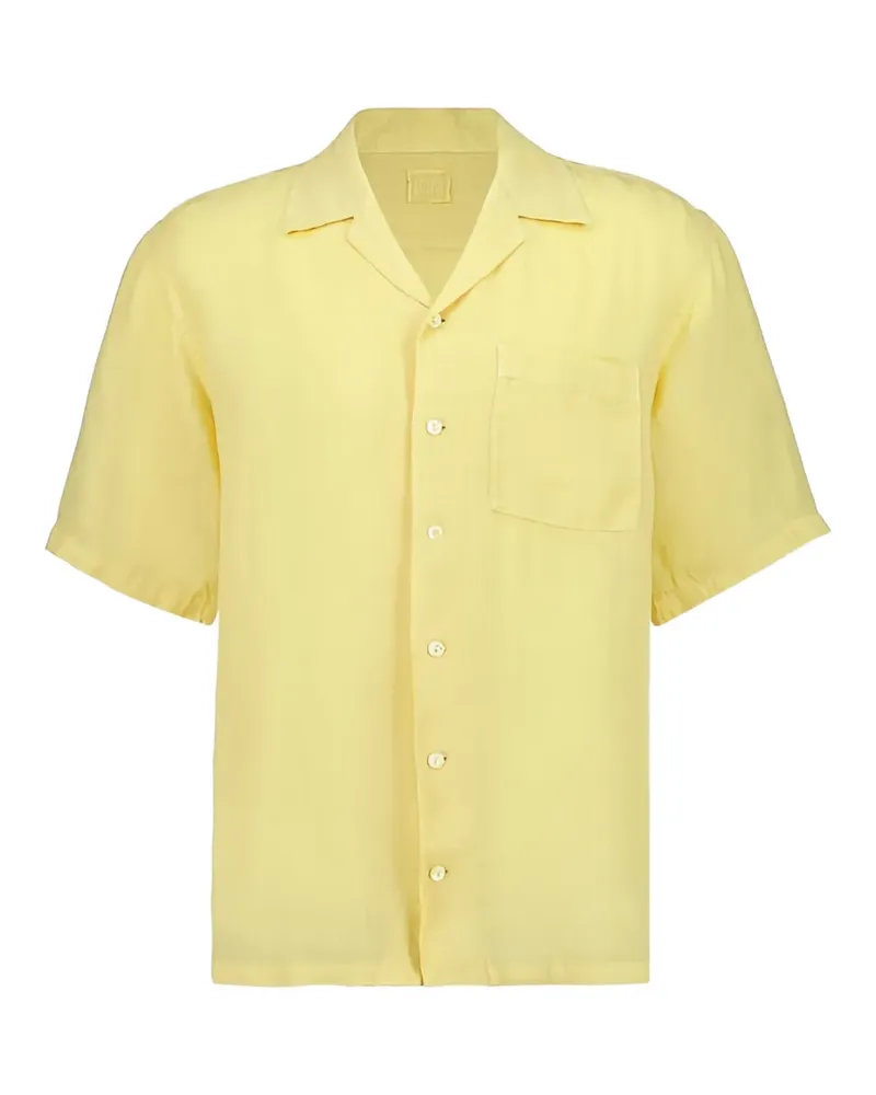 120% Lino pocket short-sleeve shirt - Gelb Gelb