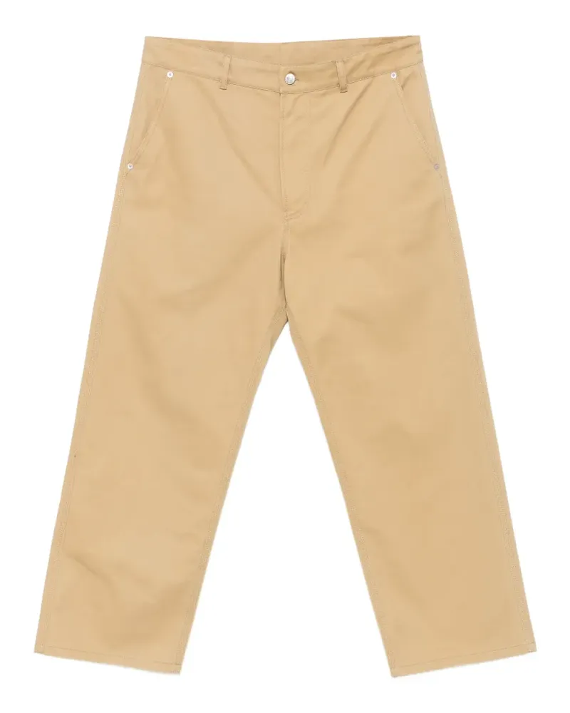 Moschino Hose mit Logo-Patch - Nude Nude
