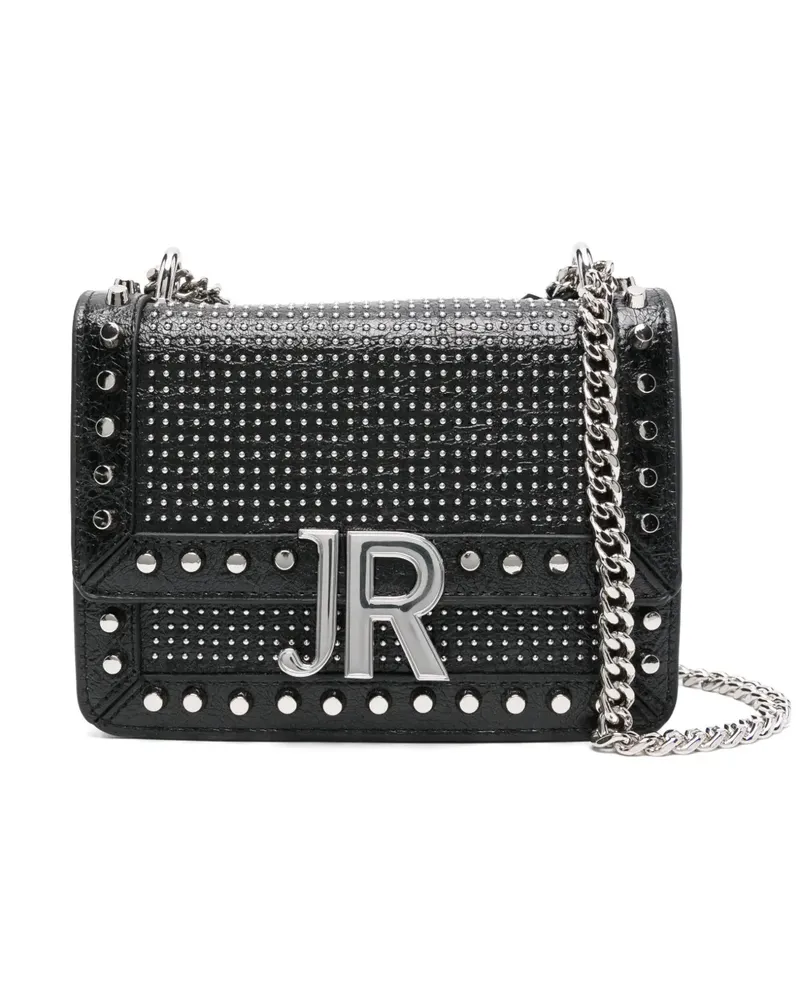 John Richmond Schultertasche mit Nieten - Schwarz Schwarz