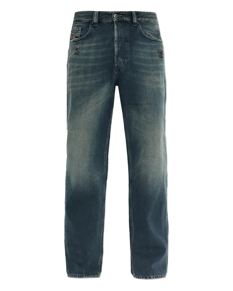 Diesel D-Macs Jeans im Distressed-Look - Blau Blau